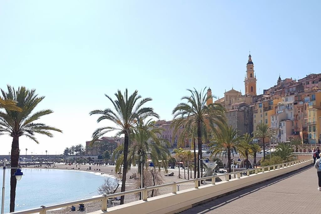 Appartement Bord De Mer Avec Garage Menton Eksteriør billede