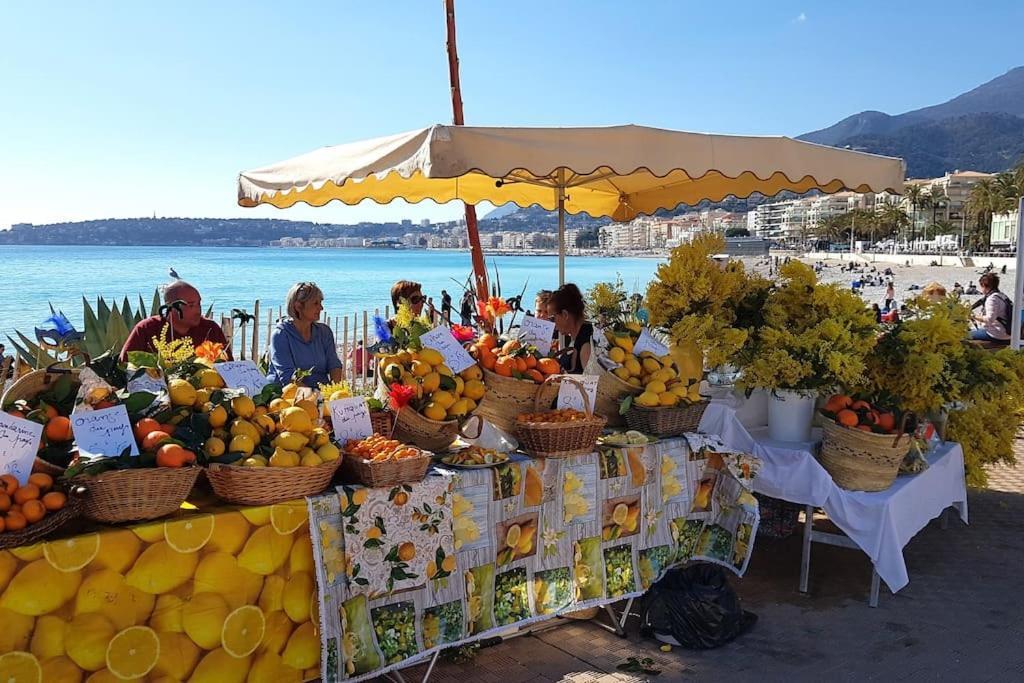 Appartement Bord De Mer Avec Garage Menton Eksteriør billede